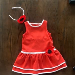 NWT Janie and Jack dress size 12-18 months with matching headband